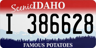 ID license plate I386628