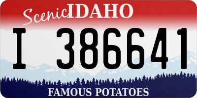 ID license plate I386641