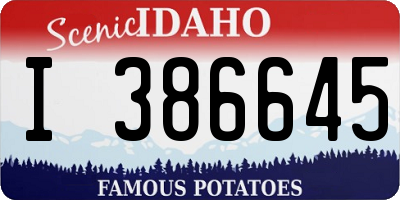 ID license plate I386645
