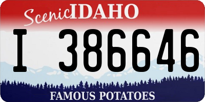 ID license plate I386646