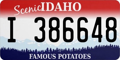 ID license plate I386648