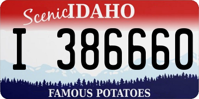 ID license plate I386660