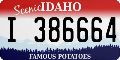ID license plate I386664