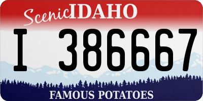 ID license plate I386667
