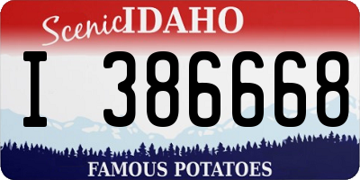ID license plate I386668