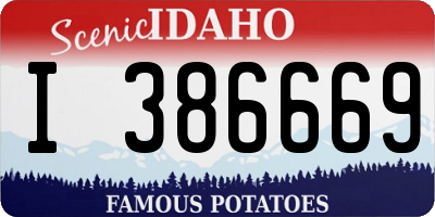 ID license plate I386669