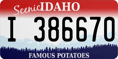ID license plate I386670