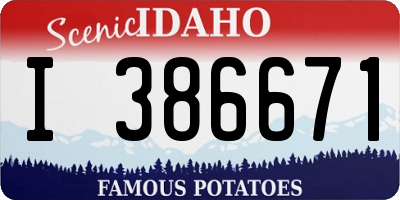 ID license plate I386671
