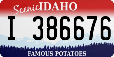 ID license plate I386676