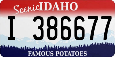 ID license plate I386677