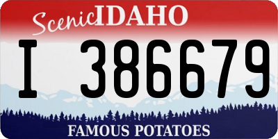 ID license plate I386679