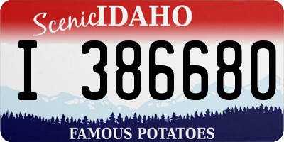 ID license plate I386680