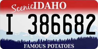 ID license plate I386682