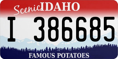 ID license plate I386685