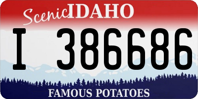 ID license plate I386686