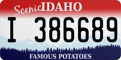 ID license plate I386689