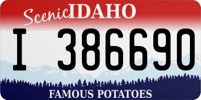 ID license plate I386690