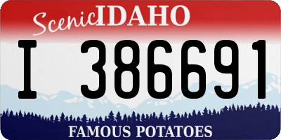ID license plate I386691