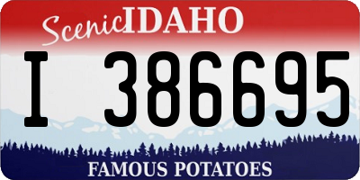 ID license plate I386695