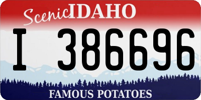 ID license plate I386696