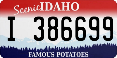 ID license plate I386699