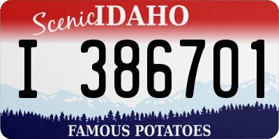 ID license plate I386701