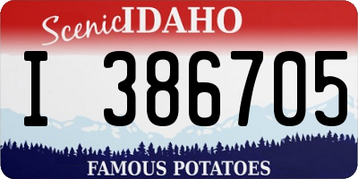 ID license plate I386705