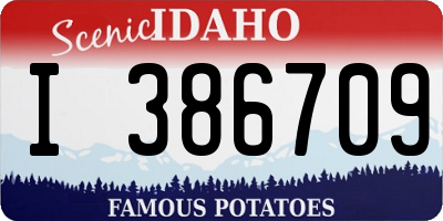 ID license plate I386709