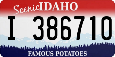 ID license plate I386710