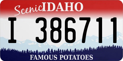 ID license plate I386711