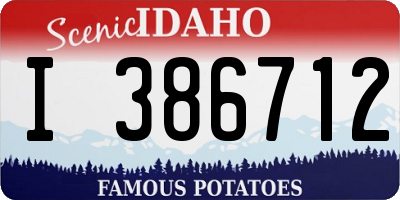 ID license plate I386712