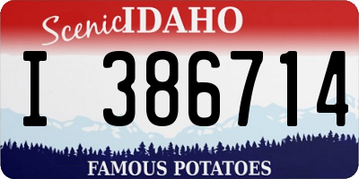 ID license plate I386714