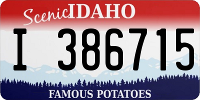 ID license plate I386715