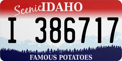 ID license plate I386717