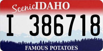 ID license plate I386718