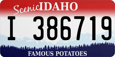 ID license plate I386719