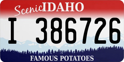 ID license plate I386726