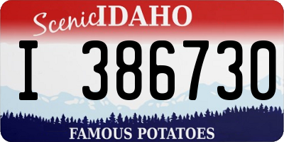 ID license plate I386730