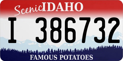 ID license plate I386732