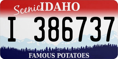 ID license plate I386737