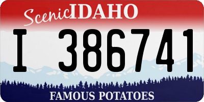 ID license plate I386741