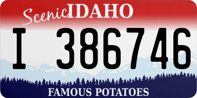 ID license plate I386746