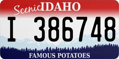 ID license plate I386748