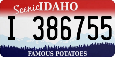 ID license plate I386755