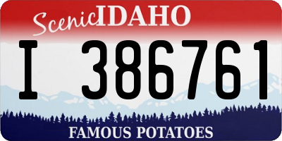 ID license plate I386761