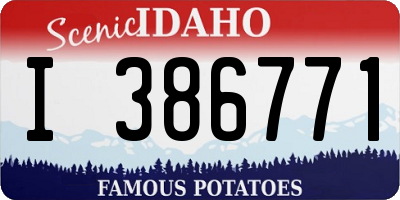 ID license plate I386771