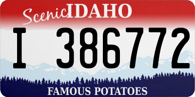 ID license plate I386772