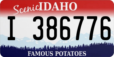 ID license plate I386776