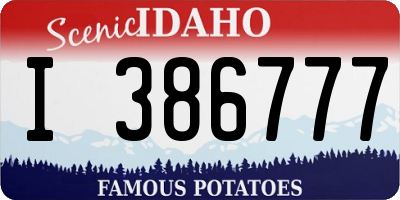 ID license plate I386777