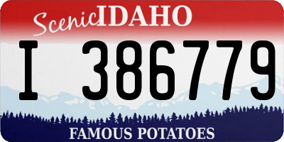ID license plate I386779
